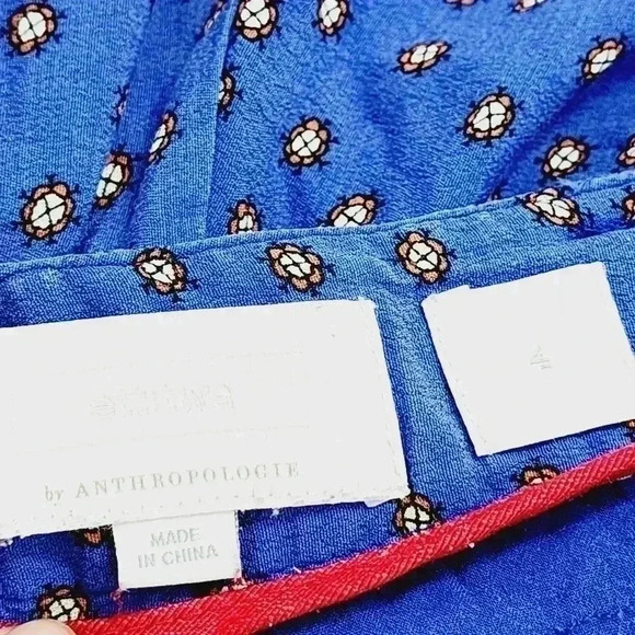 ettitwa by anthropologie Paisley Wide Leg Women's Pants Size 4 - Picture 6 of 9